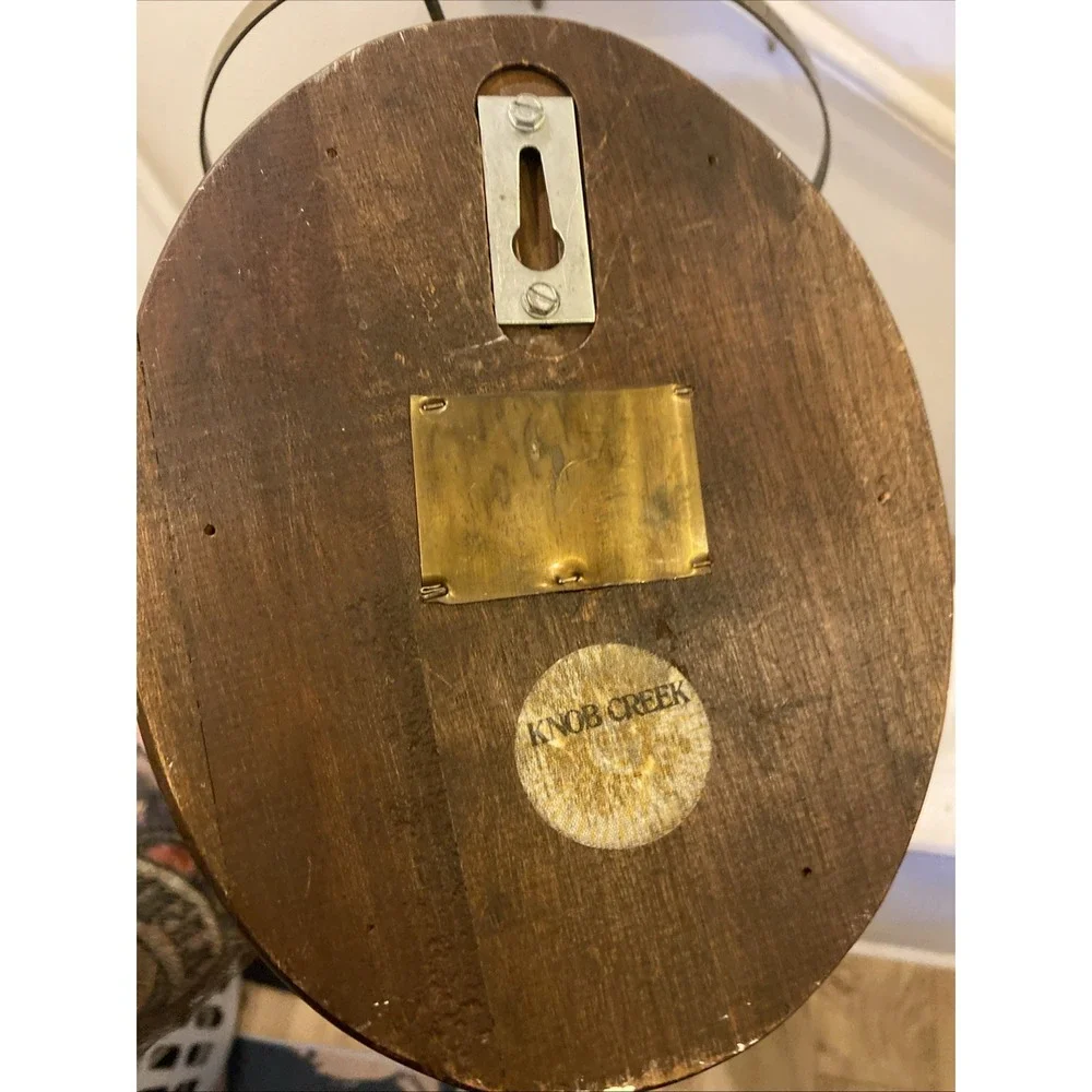 Vintage Knob Creek Brass Wood Wall Sconce Lamp